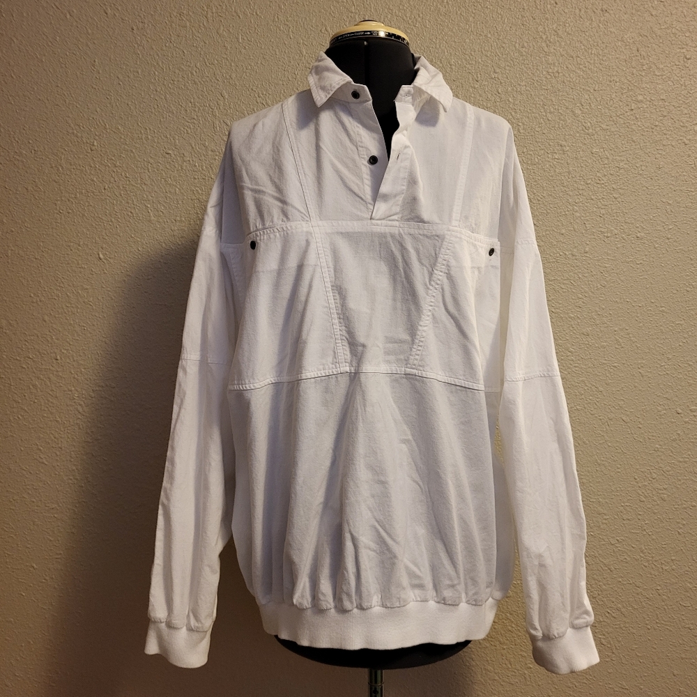 Cacharel White Cotton Pullover Size Large